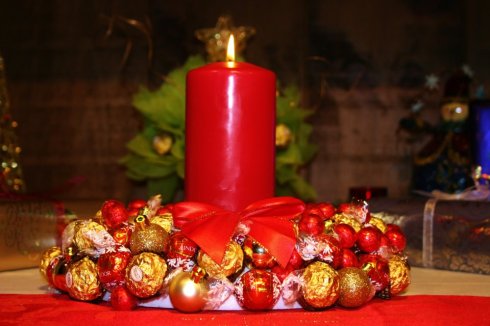 Corona comestible de navidad 11