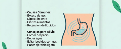 Infographic about abdominal bloating causes, relief tips, and when to see a doctor